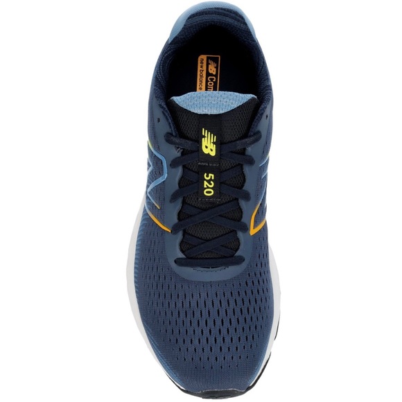 New Balance 520 V8 Men's Athletic Running Shoes Pale Blue/White-Neon-Orange - Picture 4 of 6